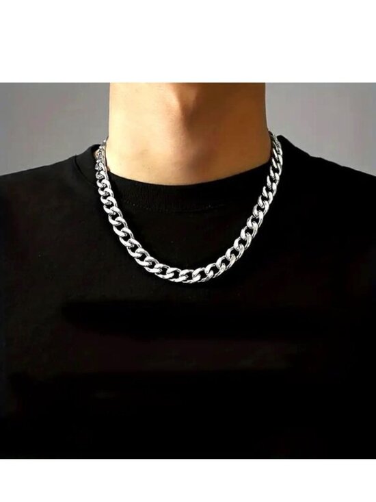 Stainless Steel Chain Necklace Other - Necklace Chain Chunky 22' Stainless Steel Silver Scene Edgy Rock Unisex Bold